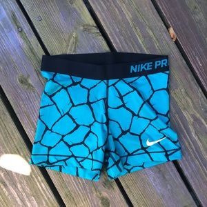 Nike Pro Teal Compression Shorts